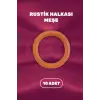 Rustik Perde Halkası, Meşe Renk, 10 Adet