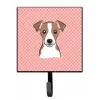 s bb1260sh4 Schachbrett Rosa Jack Russell Terrier Leine oder Schlüsselhalter; klein, Multicolor