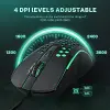 S11 3600DPI RGB Optik Oyuncu Mouse, Siyah