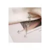 Sallantılı Taşlı Çelik Göbek Piercing, Gümüş