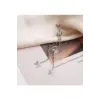 Sallantılı Taşlı Çelik Göbek Piercing, Gümüş