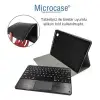 Samsung Galaxy Tab A9 Plus SM-X210 11 inch Tablet Bluetooth Touchpad Klavye + Bluetooth Mouse + Standlı Kılıf - Siyah BKK7