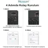Samsung Galaxy Tab S10 Lite için mavi Türkçe Bluetooth klavye, mouse ve stand, AL4384