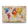 Sanatsal Dünya Haritası Tablosu - 60x40 cm
