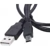 Şarj Kablosu, 4575 Mini USB to USB Data, Siyah