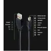 Şarj Kablosu, 4575 Mini USB to USB Data, Siyah