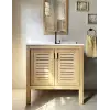 Sedir Ağacı Masif Ahşap Banyo Dolabı 80 cm