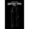 Şeffaf badem tips, 50li tırnak süsleme seti