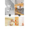 Şeffaf Çift Taraflı Yapışkanlı Geçmeli Klips Duvar Kancası, 5 Set