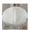 Şeffaf Kalın Yuvarlak Masa Örtüsü, 100 cm Çapında
