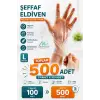 Şeffaf Tek Kullanımlık Poşet Eldiven, 5 x 100 Adet