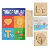 Şekiller Ahşap Tangram Seti (Dört Şekil)