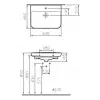 Sento 5946B003-0001 Lavabo, 65 cm, Beyaz