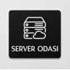 Server Odası Kapı Levhası Ofis Yönlendirme Kapı İsimlik Tabelası