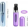 Seyahat Parfüm Şişesi Doldurulabilir Mini Cep Parfüm Şişesi Atomizer (2 Adet