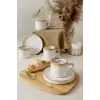 Shizen Krem Stackable Çay Takımı 12 Parça 6 Kişilik Q44