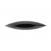Sia Siyah Oval Vazo 25 cm