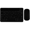 Şık Tasarımlı Bluetooth Kablosuz Klavye ve Mouse Seti | Android, iOS ve Windows Uyumlu | Şarj Edilebilir, Taşınabilir ve Sessiz Tuşlu Set (Siyah)