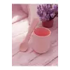 Silikon 2li Bebek Alıştırma Bardağı ve Kaşığı Pembe