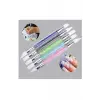 Simli 5li Silikon Nail Art Fırça Seti