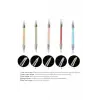 Simli 5li Silikon Nail Art Fırça Seti