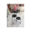 Siyah 3lü Çiçeklik Ferforje