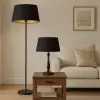 Siyah-Gold Konik Abajur Şapka, Üst 35 cm/Alt 40 cm Çap