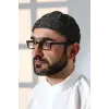 Siyah Katlamalı Çift Renk Kışlık Kadife Takke
