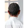 Siyah Katlamalı Çift Renk Kışlık Kadife Takke