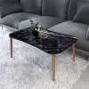 Siyah Mermer Desenli Modern Orta Sehpa