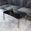Siyah Mermer Desenli Modern Orta Sehpa