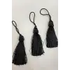 Siyah Topuzlu Püskül 1 Adet Boy 7 Cm