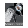Siyah Turbo Fan Su Tasarruflu Yüksek Basınçlı Duş Başlığı