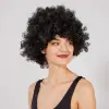 SMR-D012 Siyah Renk Kıvırcık Afro Bonus Peruk