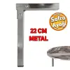 Sofra Ayağı, 22 cm Metal Katlanır, Siyah Taban