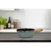 Soft Green Emaye Ahşap Kulplu Mini Tava
