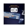 Soft Touch Kablosuz Klavye Mouse Set Mavi Smk-687