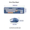 Soft Touch Kablosuz Klavye Mouse Set Mavi Smk-687