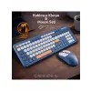 Soft Touch Kablosuz Klavye Mouse Set Mavi Smk-687