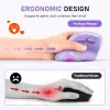 Solak Kablosuz Ergonomik Dikey Fare, Şarj Edilebilir -Mor