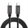 Solid 100W 5A PD2.0 Type C to Type C Hızlı Şarj ve Data Kablosu 2 Metre Halat Örgülü Space Gray LVA-TCT