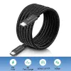 Solid 100W 5A PD2.0 Type C to Type C Hızlı Şarj ve Data Kablosu 2 Metre Halat Örgülü Space Gray LVA-TCT