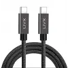 Solid 100W 5A Type C to Type C 2 Metre Hızlı Şarj ve Data Kablosu Halat Örgülü Space Gray