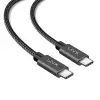 Solid 100W 5A Type C to Type C 2 Metre Hızlı Şarj ve Data Kablosu Halat Örgülü Space Gray