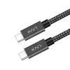 Solid 100W 5A Type C to Type C 2 Metre Hızlı Şarj ve Data Kablosu Halat Örgülü Space Gray
