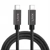 Solid 100W 5A Type C to Type C 2 Metre Hızlı Şarj ve Data Kablosu Halat Örgülü Space Gray