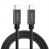 Solid 100W 5A Type C to Type C Hızlı Şarj ve Data Kablosu Halat Örgülü Space Gray MBT (2 Metre)