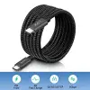 Solid 100W 5A Type C to Type C Hızlı Şarj ve Data Kablosu Halat Örgülü Space Gray MBT (2 Metre)