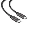 Solid 100W 5A Type C to Type C Hızlı Şarj ve Data Kablosu Halat Örgülü Space Gray MBT (2 Metre)