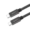 Solid 100W 5A Type C to Type C Hızlı Şarj ve Data Kablosu Halat Örgülü Space Gray MBT (2 Metre)